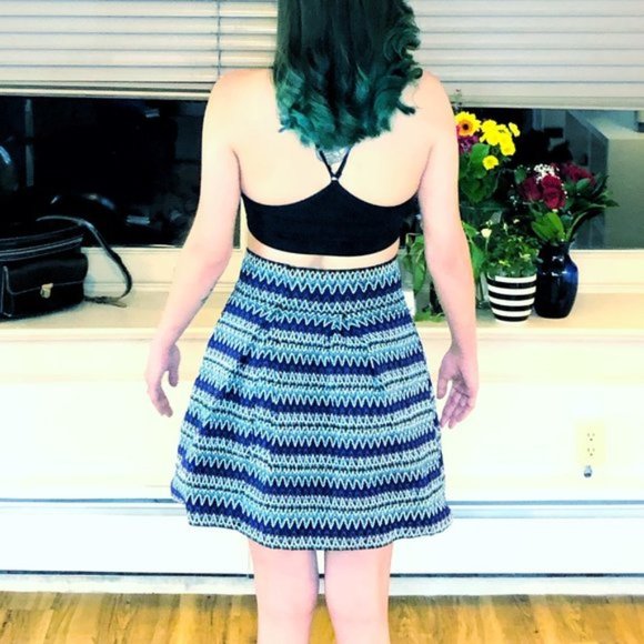 High Waisted Pleated Streetware Summer Skirt NWOT - Picture 6 of 6